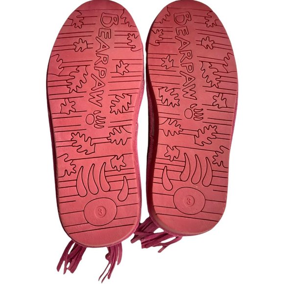 Big Girls Size (3) BEARPAW Mia Boots, from Finish Line Pink Suede Sheepskin - Picture 9 of 12